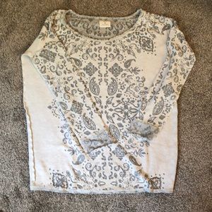 Light Blue Pins & Needles Burnout Top from Anthro